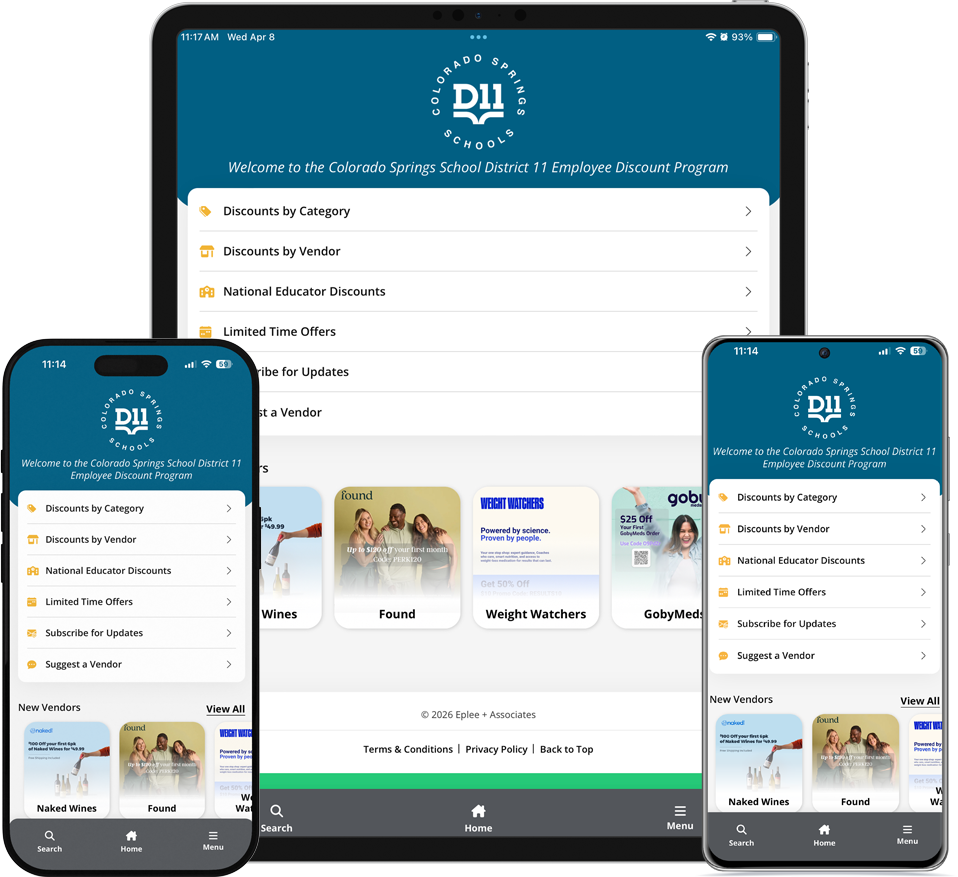 D11 Employee Discounts Mobile App Screenshots
